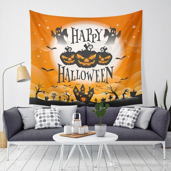 

хэллоуин тыква гобелен хэллоуин trick treat horror дух гобелен гобелен главная партия украшения диван стена гобелен bh2406 t