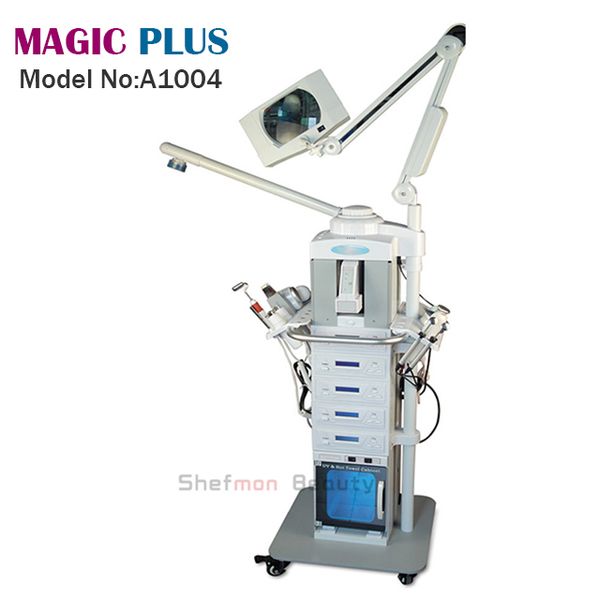 

19 in 1 multifunction facial machine beauty salon equipment skin scrubber ultrasonic microdermabrasion, Black;white