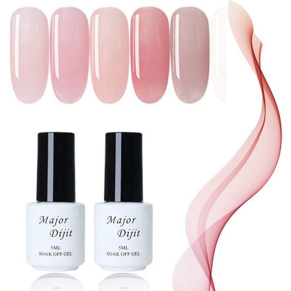 

15g lovely nail glue lasting finger nails crystal jelly camouflage uv led lamp extension nail art decoration, Red;pink