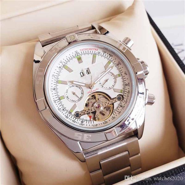 

модные женские часы с 60 минутным циферблатом женские дизайнерские роскошные часы механические автоматические наручные часы с дневной датой, Slivery;brown