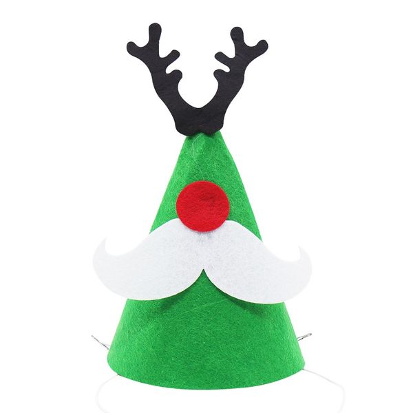 

14x18.5cm diy felt ornament christmas hat santa cap snowman christmas shape for kids adults ornaments caps party decor supplies