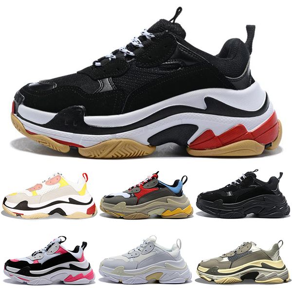 

Cheap selling Paris 17FW Triple S Sneakers Casual Dad Shoes for Mens Women Beige Black White Pink Yellow Sports Designer Shoes Size 36-45