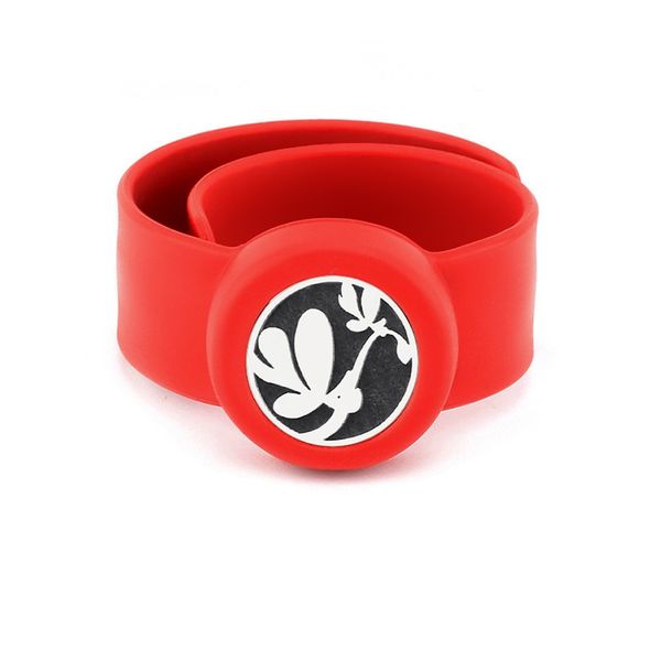 Bracciale con ciondolo a forma di fiore Braccialetti con schiaffo in silicone per bambini Braccialetti con diffusore di oli essenziali Braccialetti anti-zanzara Braccialetti per bambini