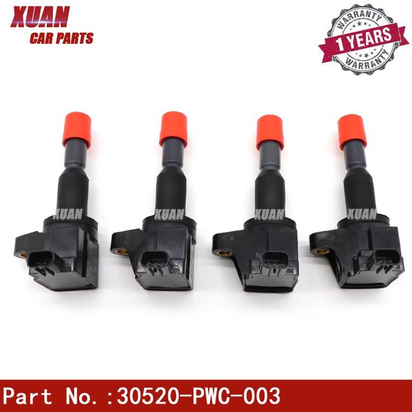 

xuan 4pcs/lot ignition coil 30520-pwc-003 30520-pwc-s01 30520-pwc-013 cm11-110 for airwave fit ii jazz 1.3l 1.5l 02-08