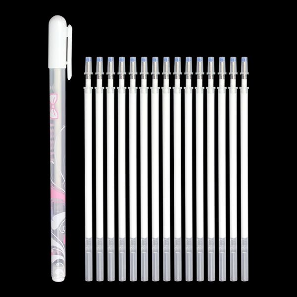 

gel pens pen+refill set pen highlight refill white color shinning painting markers drawing school supplies multifunction