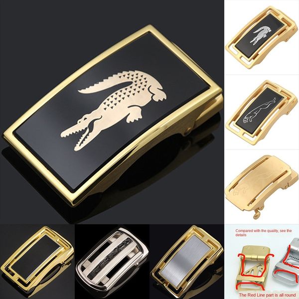 

11 automatic stainless steel belt belt pure steel buckle 304 high-end boutique buckle, Slivery;black