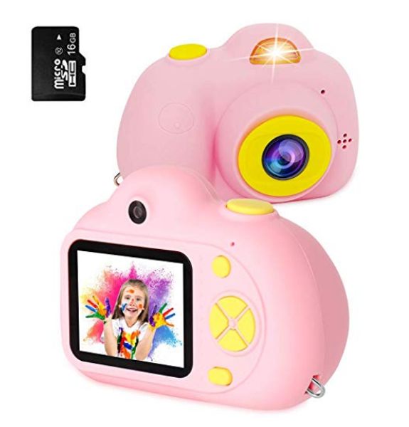 

16gb memory card include] regemoudal kids digital camera gifts for child boys girls,mini rechargeable children shockproof digital camcorder