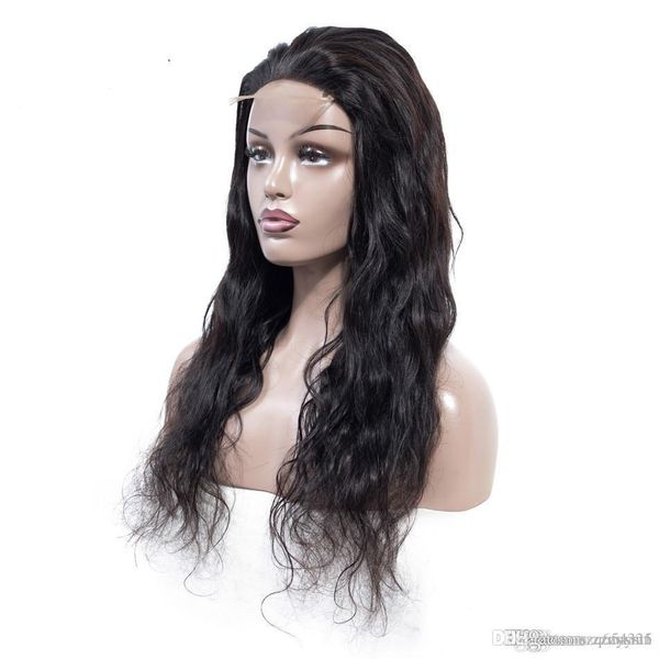 

hair body wave front wigs for women peruvian remy natural color hair front wigs with +wig net, Black
