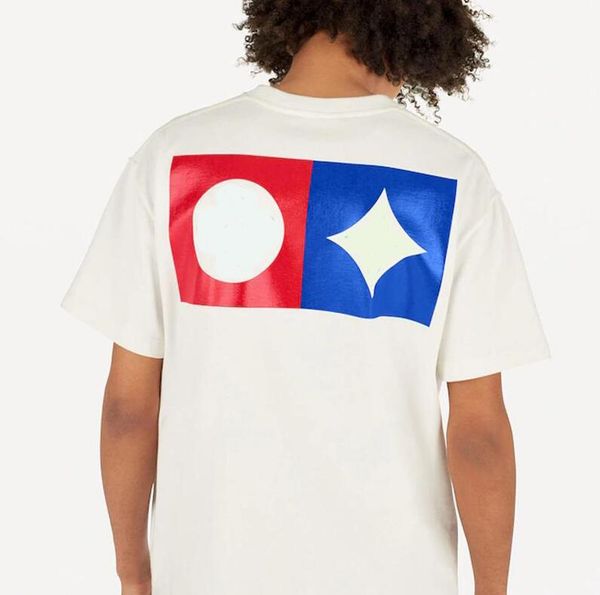 

new summer t-shirt 19ss logo breathable tee letter monogram geometric printed casual simple men women street short sleeved s-2xl, White;black