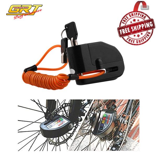 

motorcycle alarm lock bike lock waterproof security anti-theft moto disc brake +bag+reminder rope