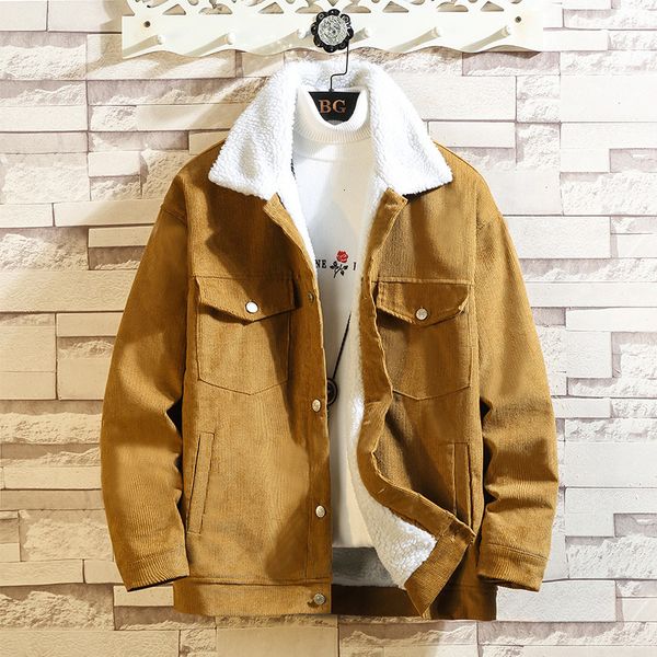 

2019 winter lamb wool coat man увеличить удобрение увеличить код solid color cotton зимняя одежда увеличение вниз keep warm завернутые, Black