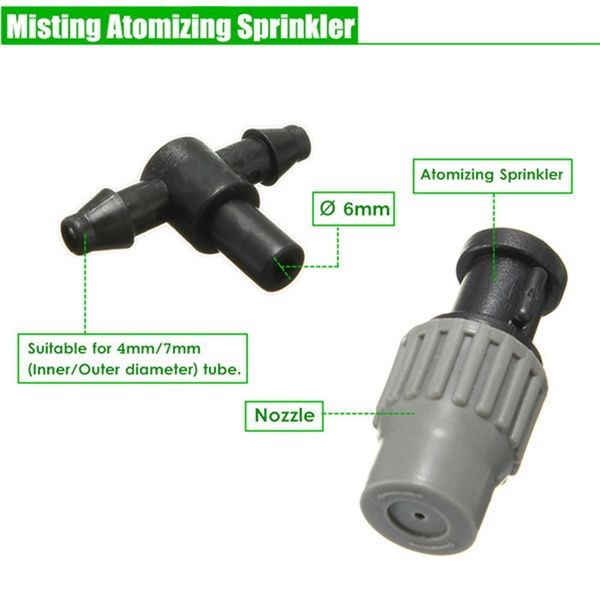 

сад регулируемый micro spray nozzle опрыскивание распыляя спринклер охлаждение, Golden;silver