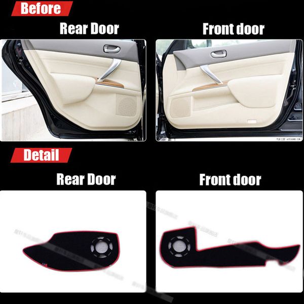 

4pcs fabric door protection mats anti-kick decorative pads for teana 2008-2012