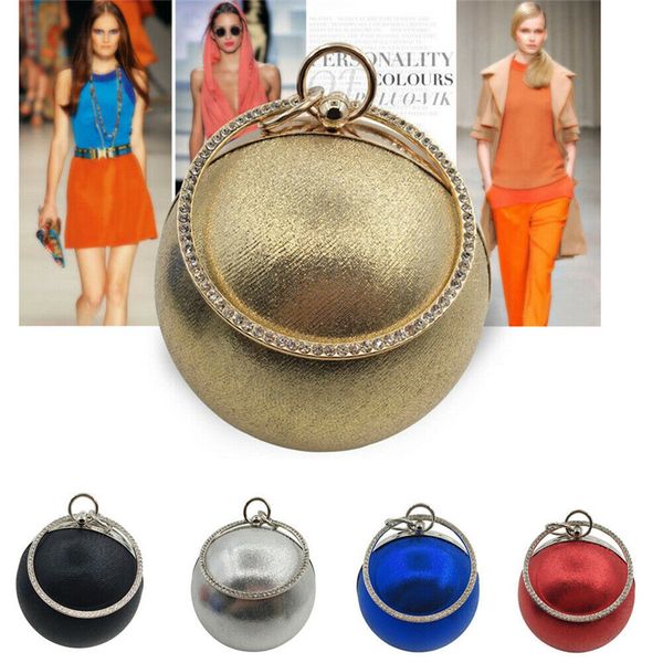 

womens round shoulder messenger phone bag purse handbag party evening clutch bag