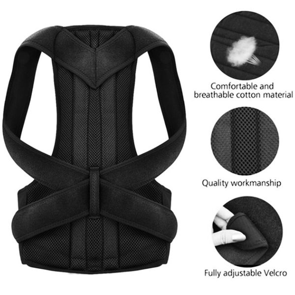 

adjustable posture corrector corset posture corrector belt beauty body contouring black polyester fiber