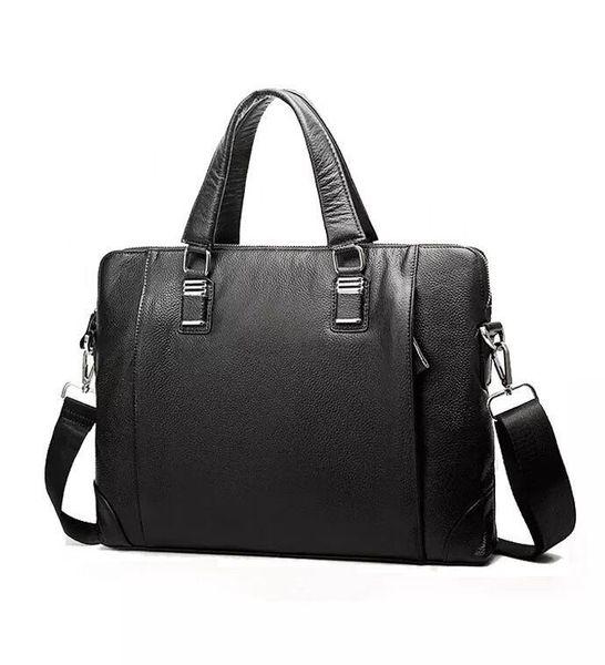 

factory own brand men bag soft leather mens portable shoulder bag fashion first layer leather business briefcase glossy leather casual handb
