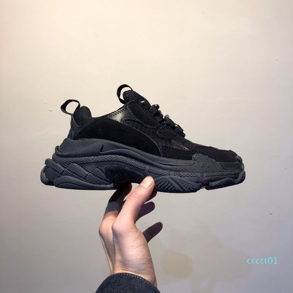 

2019 fashion casual shoes 17fw triple-s dad for men's women black sports designer triple shoes size 36-45 cct1