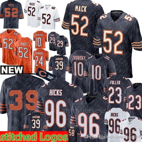 

Chicago bear 52 khalil mack jer ey men 10 mitchell trubi ky 54 brian urlacher 34 walter payton 24 howard 29 tarik cohen football jer ey
