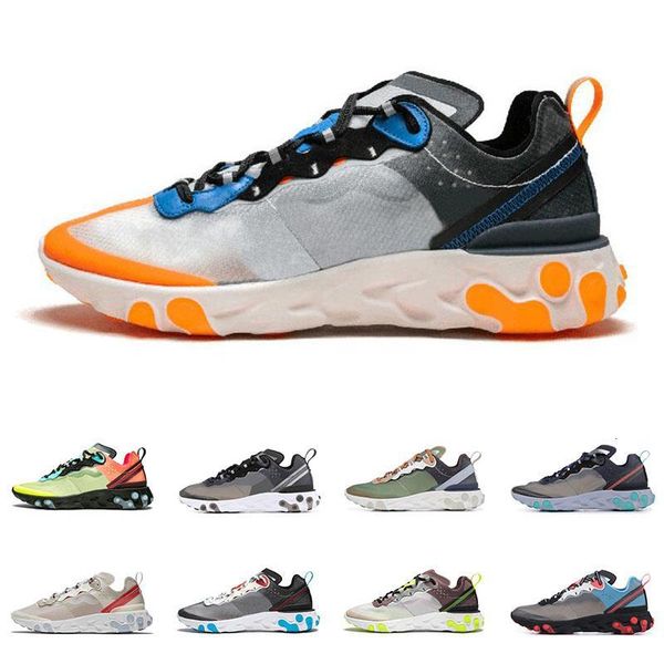 

react element 87 55 running shoes for men women dark grey black red anthracit royal tint fashion mens trainers lightweight sports sneakers