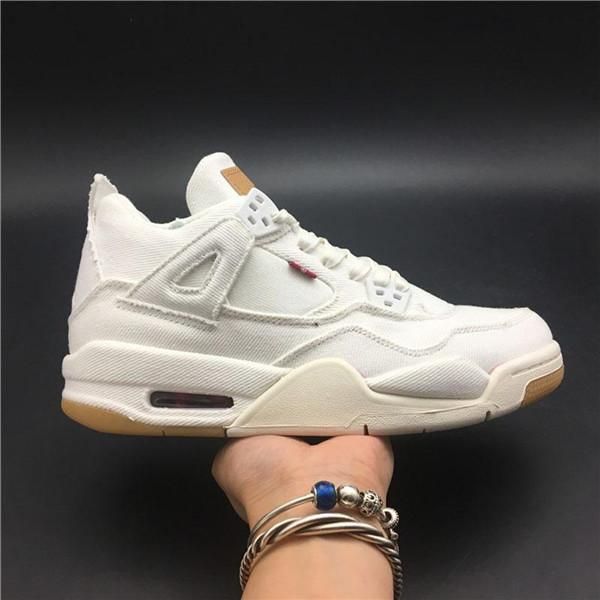 

2019 denim jeans travis white jean men iv 4s shoes black sports sneakers trainers basketball shoes