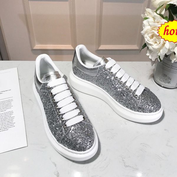 

горячая распродажа черный мужская женская обувь chaussures красивая платформа повседневные кроссовки дизайнерская обувь кожа сплошные цвета, Black