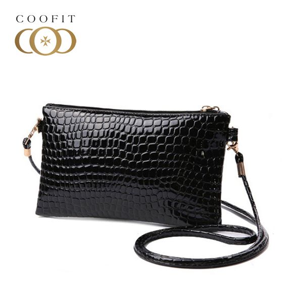 

coofit fashion women's crossbody bags girls crocodile pattern clutchs mini pu leather messenger bag and purses lady shoulder bag