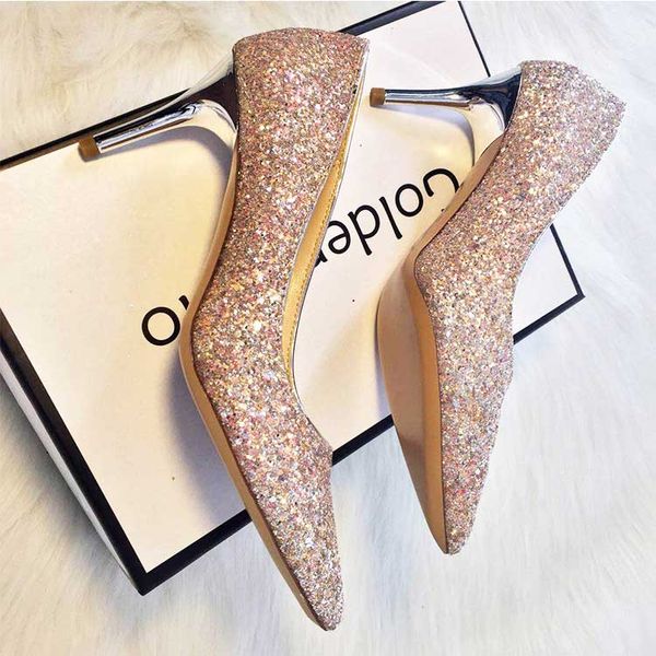 

2019 new high heel women stiletto single shoes gradient wedding shoes fashion heel shoes, Black