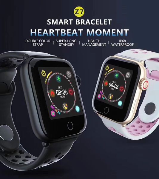 

Smartwatch z7 mart watch fitne tracker heart rate bracelet martwatch monitor ip68 waterproof tep for apple watch pk dz09 io android