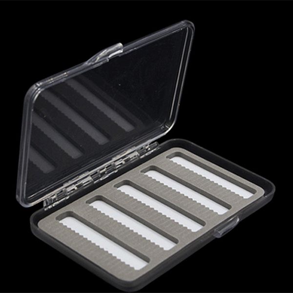 

kkwezva fishing box super slim with foam insert transparent hard hook box