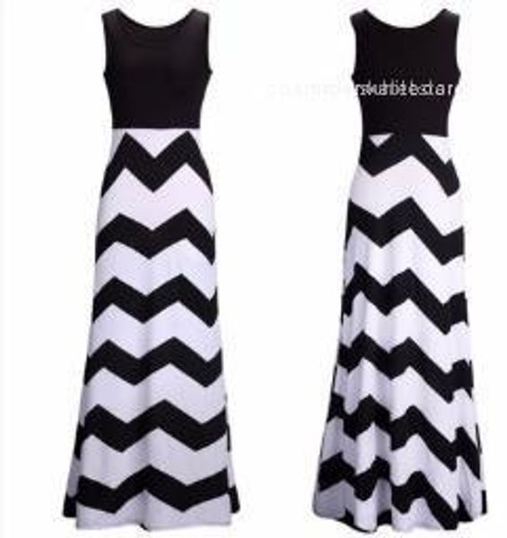 

long boho dress lady beach fashion female clothing slim women designer summer maxi dresses striped sleeveless, Black;gray