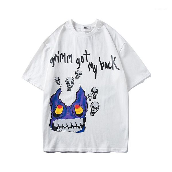 

alphabet print japanese style boys tees male casual cartoon printed mens tshirts summer designer, White;black