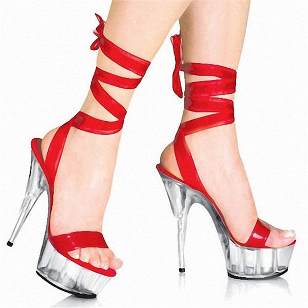 

elegant fashion exotic dancer party super high heels women shoes open-toe ankle platform buckle roma sandals leather, Black