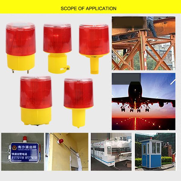 

traffic alarm lamp led light durable solar warning light work zone tower signal abs universal