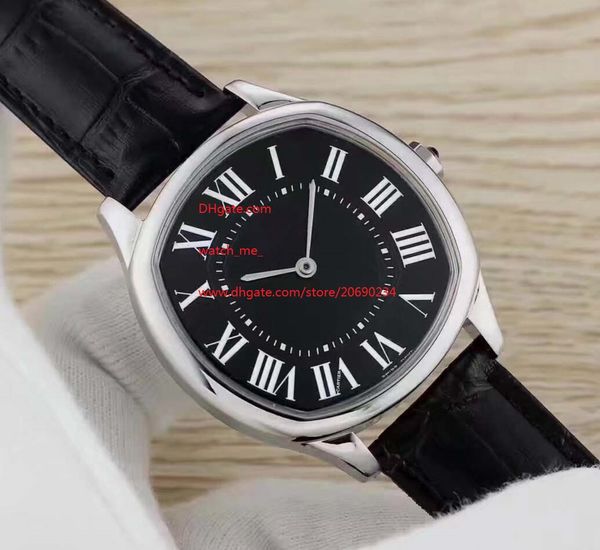 

factory supplier latest version super wristwatches automatic watch black dial 316 l stee watchcase mens men's watch watches, Slivery;brown