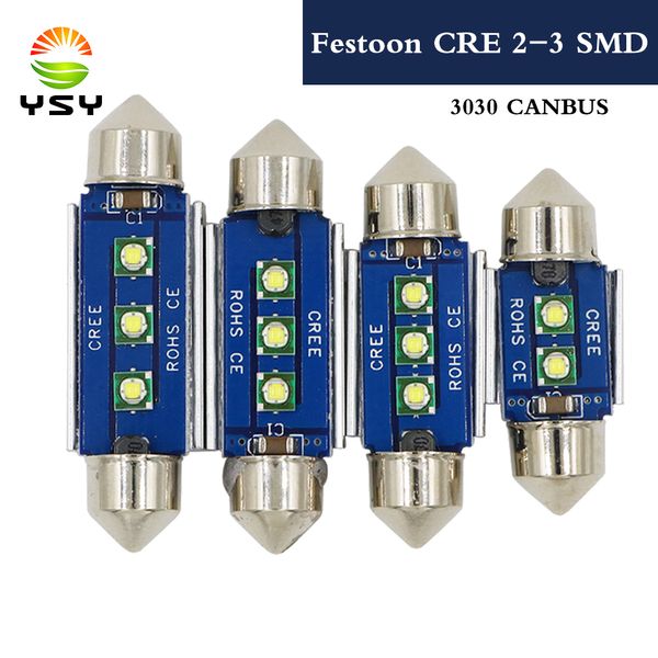 

ysy100x festoon 31/36/39/41mm c5w c10w hight power cree chips led car lights canbus error interior doom lamps reading bulbs