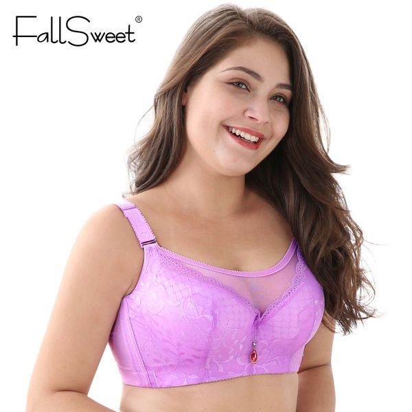 

Fallsweet Big Size Bras Push Up Large Cup Bras E F Cup Lace Women Underwear Lingerie 105 110 Sostenes Mujer Grande