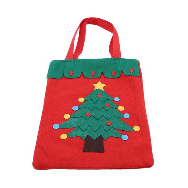 

1 pc snowman elk santa claus handbag felt santa bag christmas gift bags with handles xmas children candy holder bag 2019
