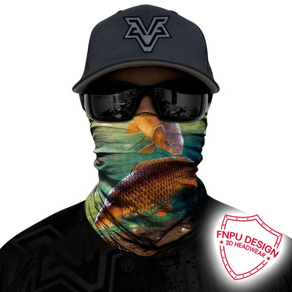 

3d fishing hunting scarfs outdoor sports cycling fishing bandana bicycle windproof uv carp lures neck gaite tube scarf face mask, Black