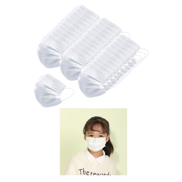 

50 pieces kids anti flu pollution mask disposable dust proof face mask white