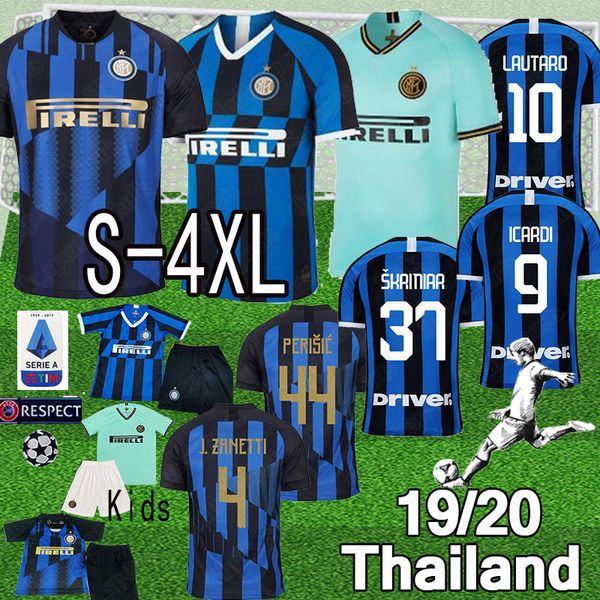 

Thai 19 20 Inter Soccer Jersey LUKAKU PERISIC DE VRIJ milan Camiseta de futbol 2019 2020 POLITANO CANDREVA S-4XL Maillots de football