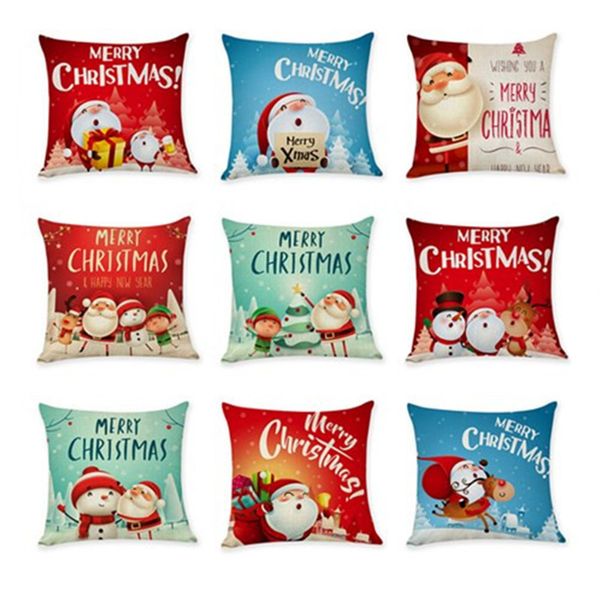 

новое рождество throw подушка дело площадь наволочка главной декор fundas де cojines для гостиной housses де coussin