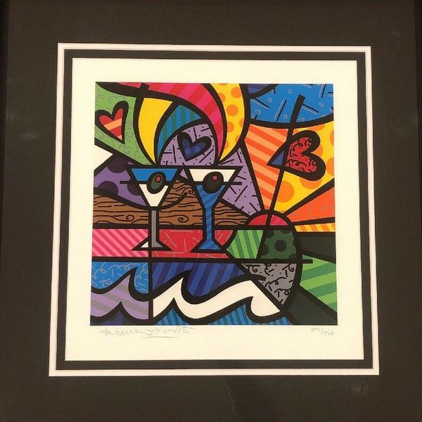 

romero britto happy hour home decor ремесла картина маслом на холсте wall art canvas картинки 200529