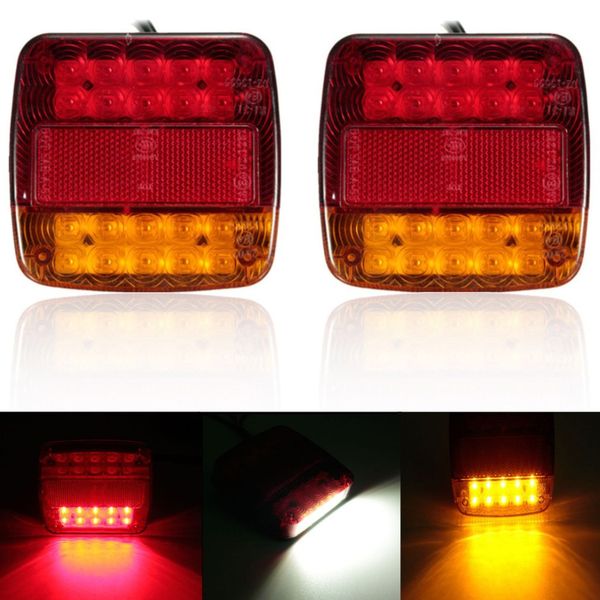 

2pcs led rear light tail light brake sturn signal number plate lamp for trailer truck recreational vehicle