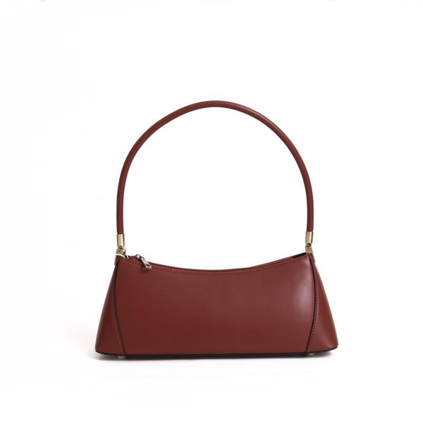 

fashion women handbag genuine leather under arm bag customized letters ladies baguette shoulder bag handbag