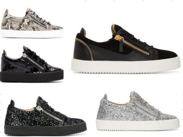 

2019 men women hoe zanotti black leather high fa hion for ca ual hoe original box and du t bag