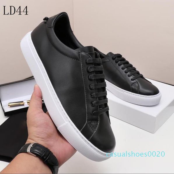 

fashion platform lace-up luxury breathable wear-resistant spring utumn non-slip vintage white bottom pure black mens designer shoes c20