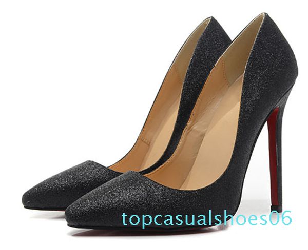 

fashion bling designer shoes 12cm high heels women brand leather bottoms pointed toes luxury gold black red pumps dress shoes size 35-42