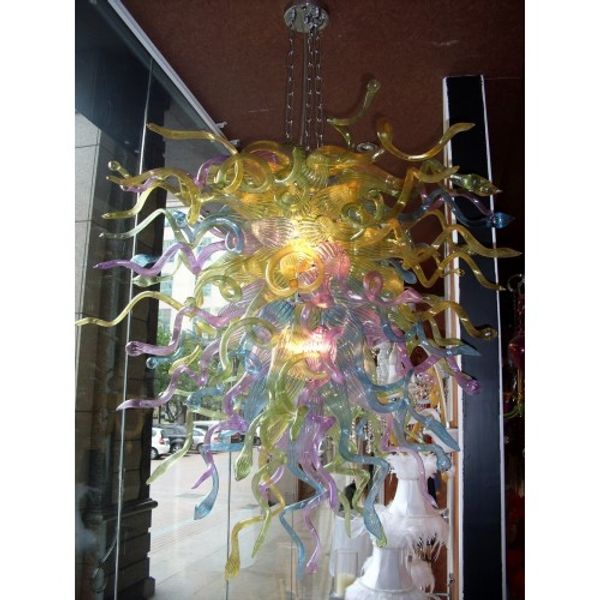 

100% handmade blown murano art chandelier with led light source modern italian dale chihuly style custom made art deco colorful chandelier