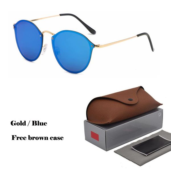 

designer frameless mens sunglasses rivets womens eyeglasses cat metal mirror eyewear 3574 eye sun uv400 ladies retro glasses, White;black