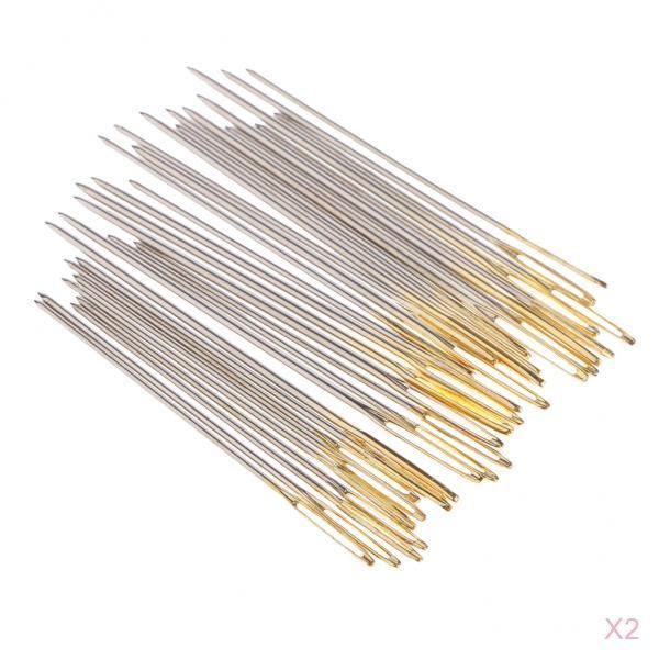 

60pcs cross stitch needles hand embroidery needle large eye size 22 24 26, Black